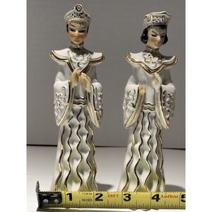 Vintage Norcrest Japan Fine China Traditional Man And Woman Figurines F-240.